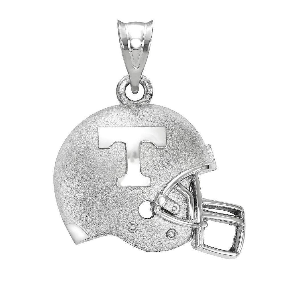 LogoArt Tennessee Volunteers Sterling Silver Rhodium Plated 3D Football Helmet with Logo Pendant, Women's, Size: 22 mm, 14k Gold Plated Product Image