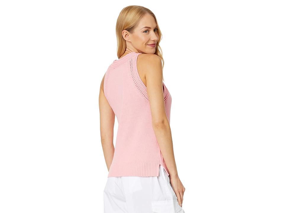 Tommy Hilfiger Faux Crochet Trim Tank (Harbor ) Women's Clothing Product Image