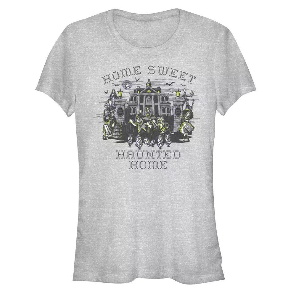Disney's The Haunted Mansion Home Sweet Haunted Mansion Juniors' Graphic Tee, Girl's, Size: Large, Athletic Grey Product Image
