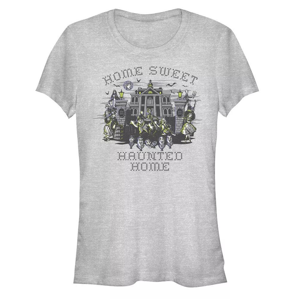 Disney's The Haunted Mansion Home Sweet Haunted Mansion Juniors' Graphic Tee, Girl's, Size: Large, Athletic Grey Product Image