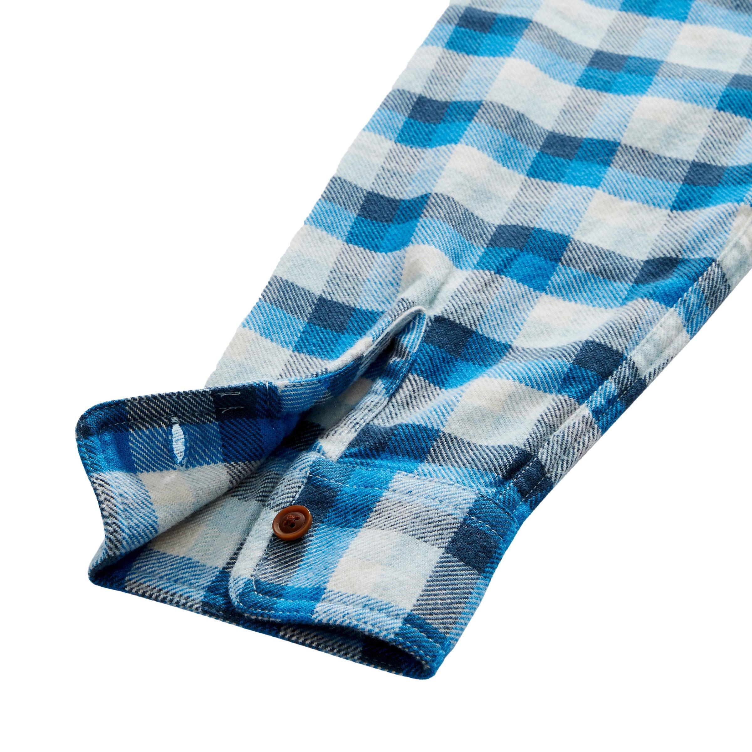 Gingham Heritage Flannel Shirt - Navy Blue Gray (Final Sale)* Product Image