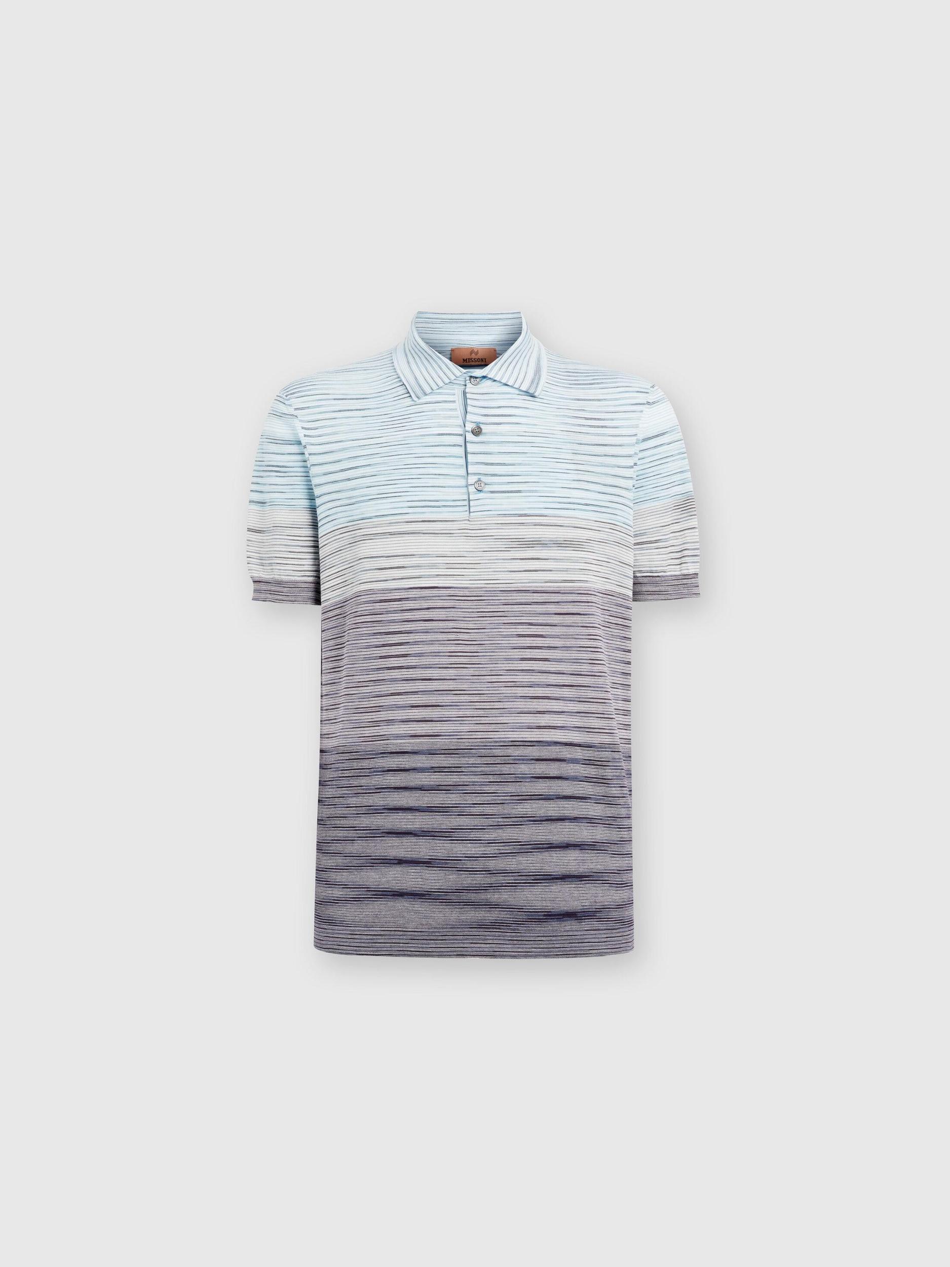 Dégradé slub cotton polo shirt Product Image