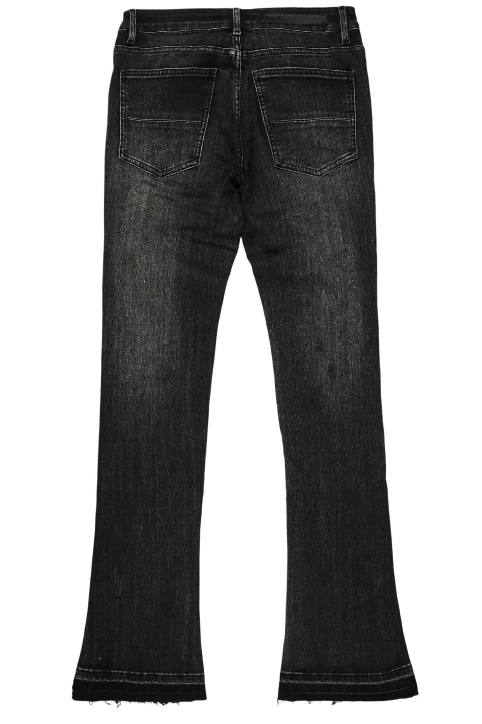 Rani Black Stacked Flare Jean Male Product Image