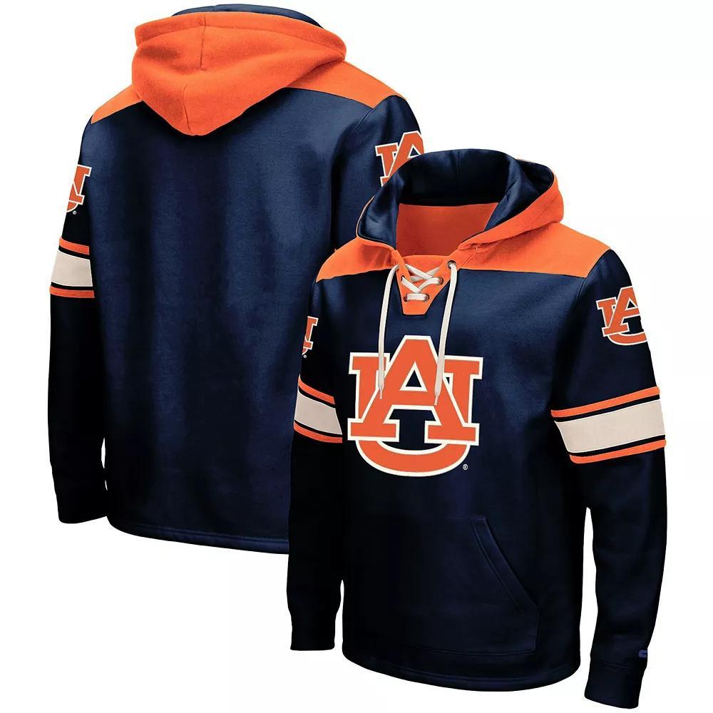 Men's Colosseum Navy Auburn Tigers 2.0 Lace-Up Pullover Hoodie, Size: Large, Blue Product Image