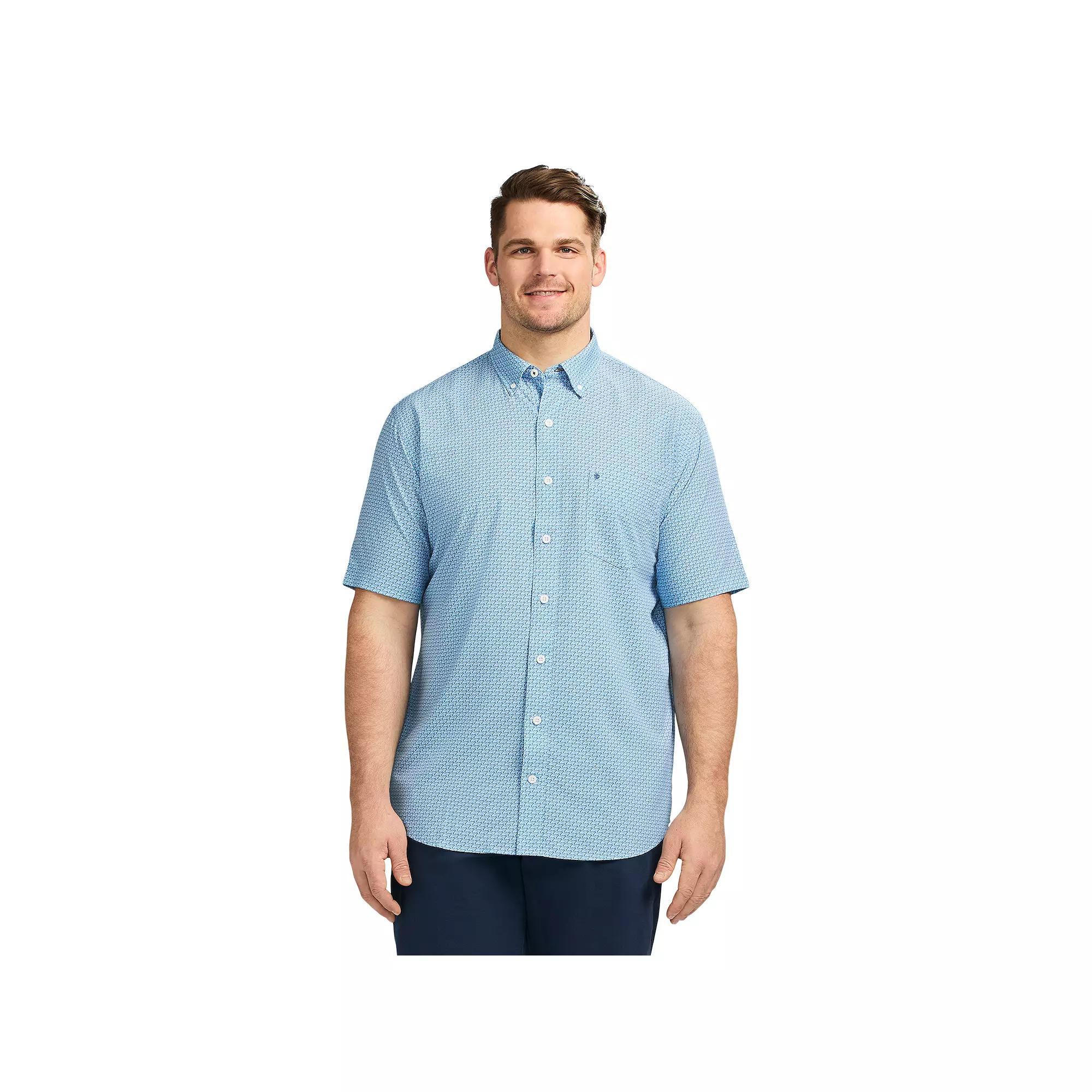 Big & Tall IZOD Breeze Short Sleeve Button-Down Shirt, Men's, Size: XXL Tall, Blue Martini Product Image