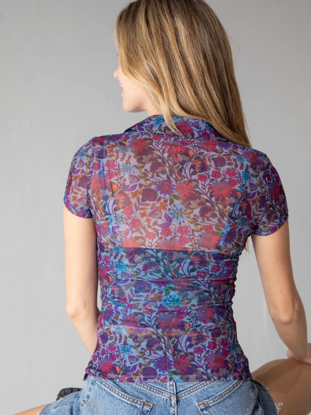 Carina Mesh Short Sleeve Top Product Image