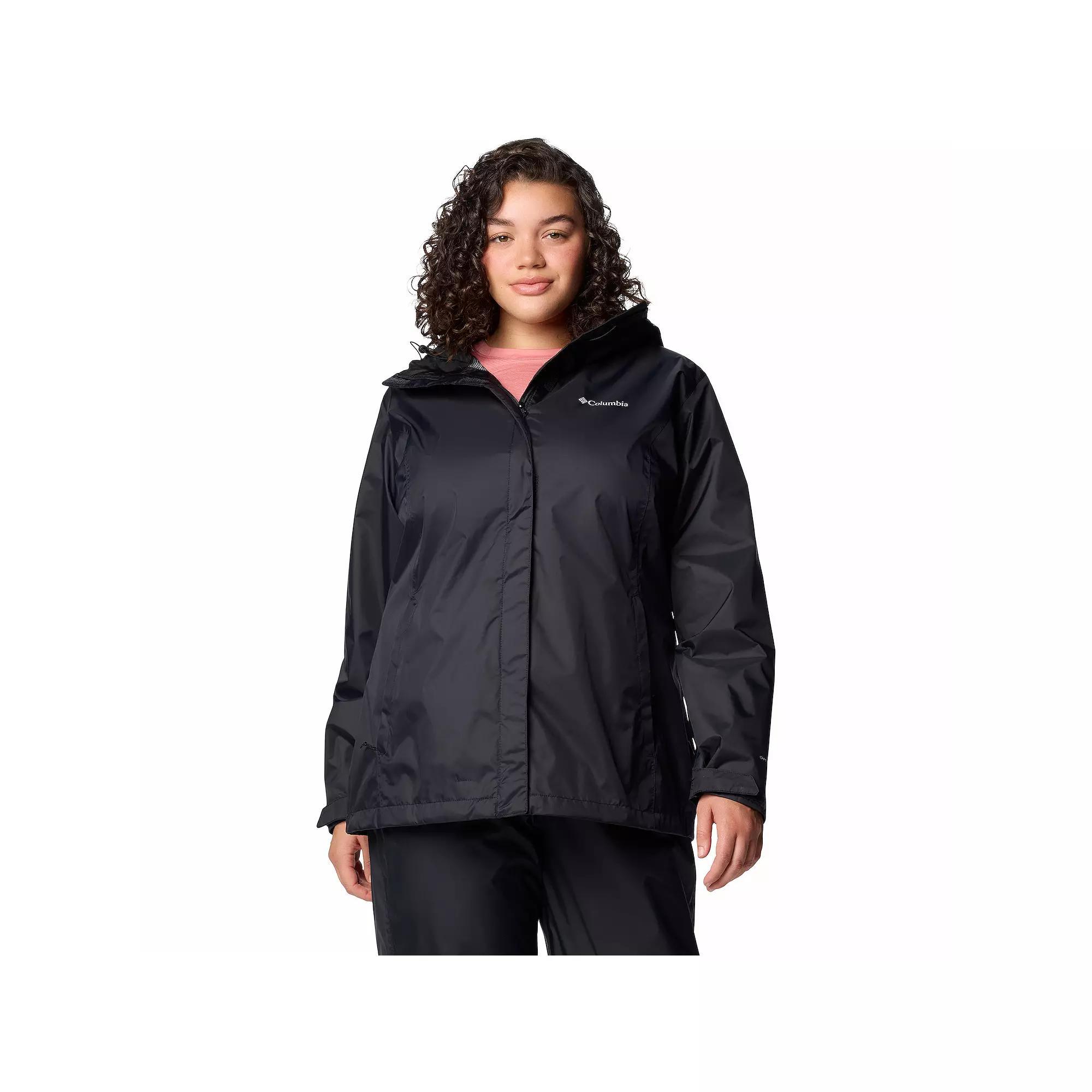 Plus Size Columbia Arcadia™ II Hooded Packable Jacket, Women's, Size: 1XL, New Black Product Image