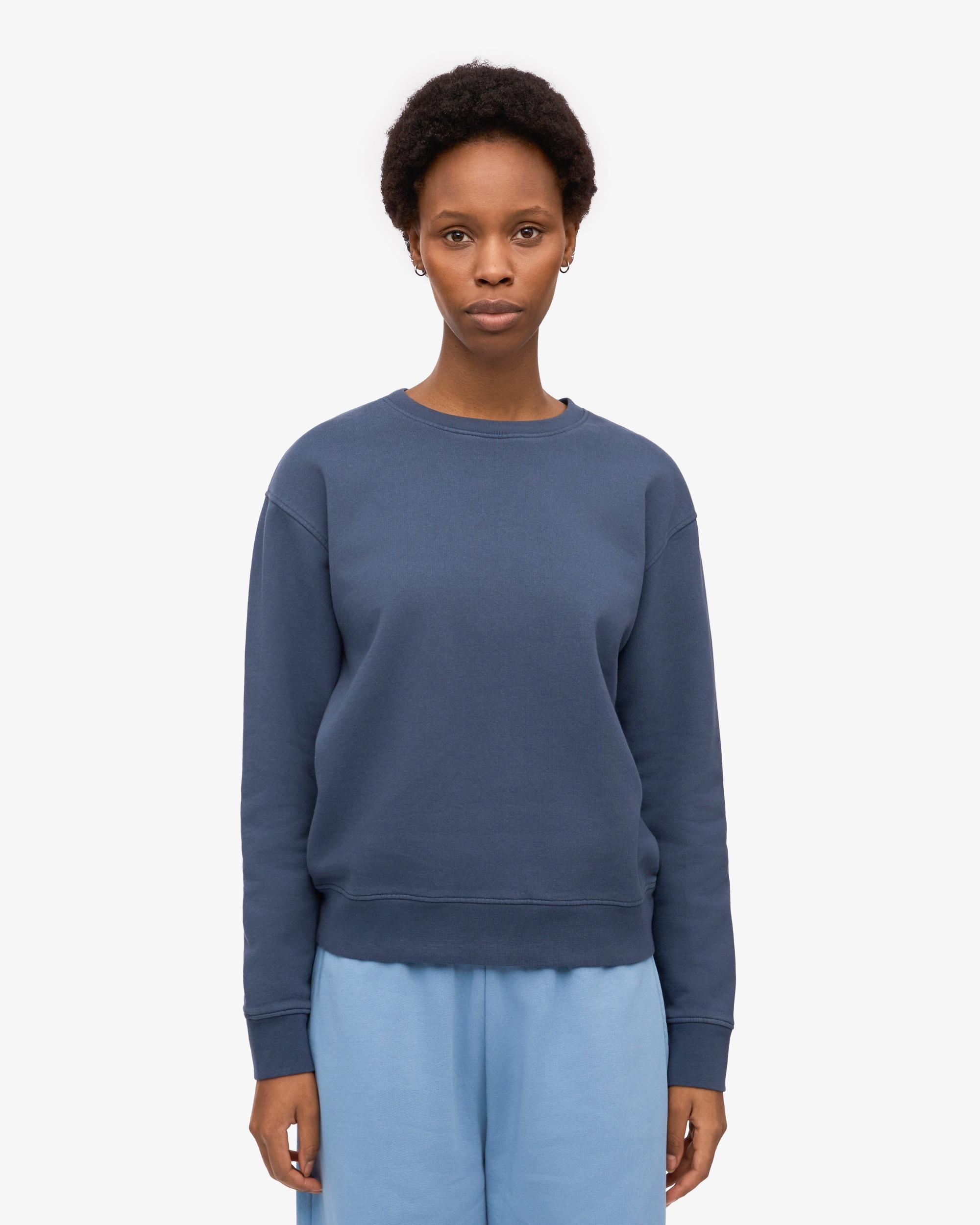 Women Classic Organic Crew - Petrol Blue Product Image