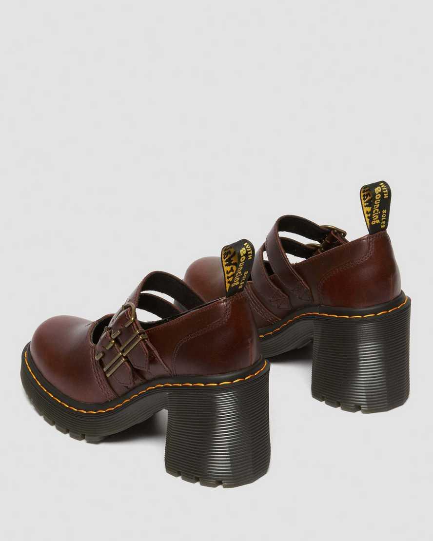 Eviee Leather Mary Jane Heeled Shoes Product Image