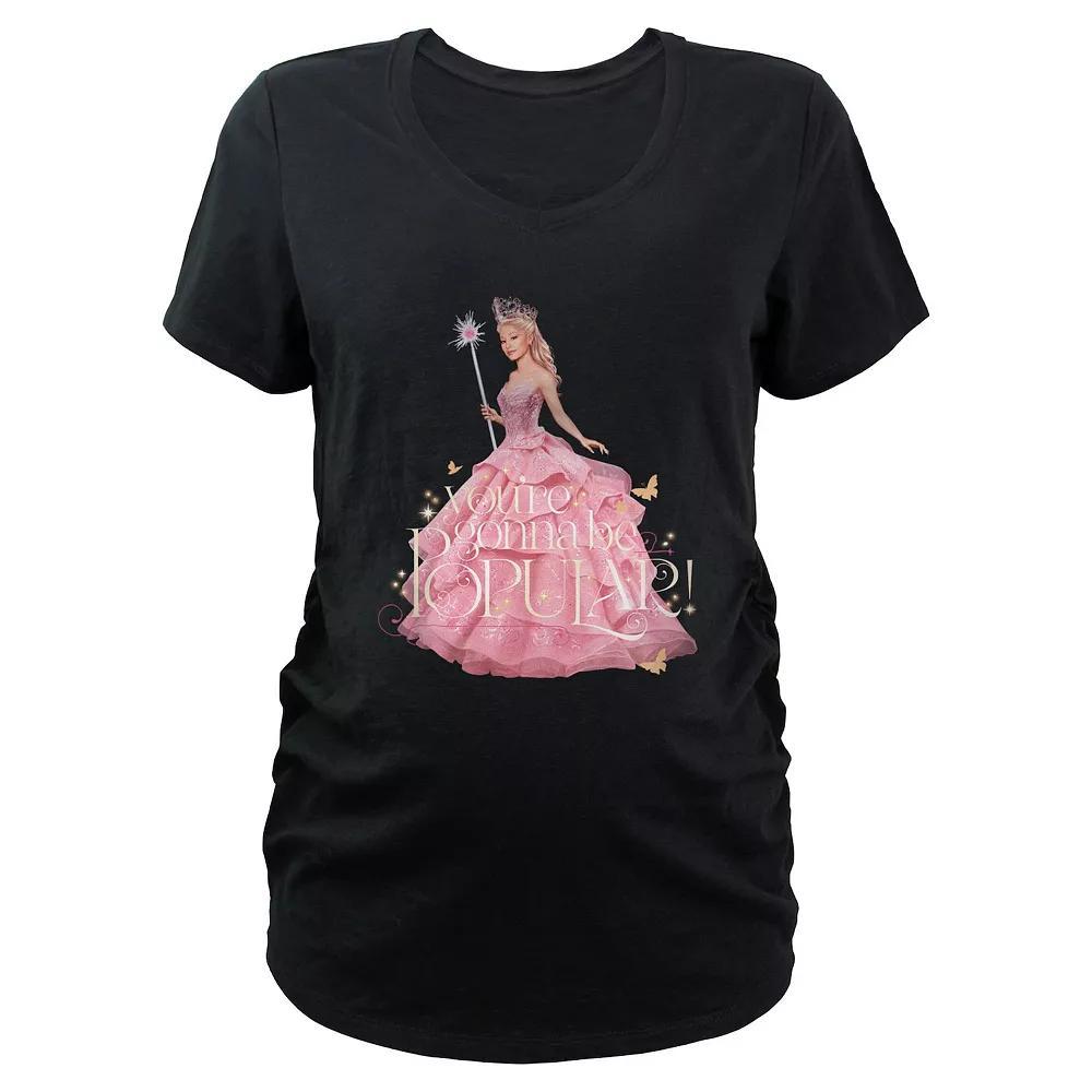 Maternity Wicked Glinda You're Gonna Be Popular Graphic Tee, Women's, Size: Large-Mat, Black Product Image