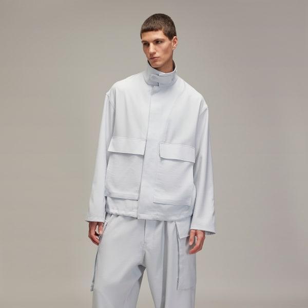 adidas Y-3 Sport Uniform Coach Jacket Clear Grey XS Mens Product Image