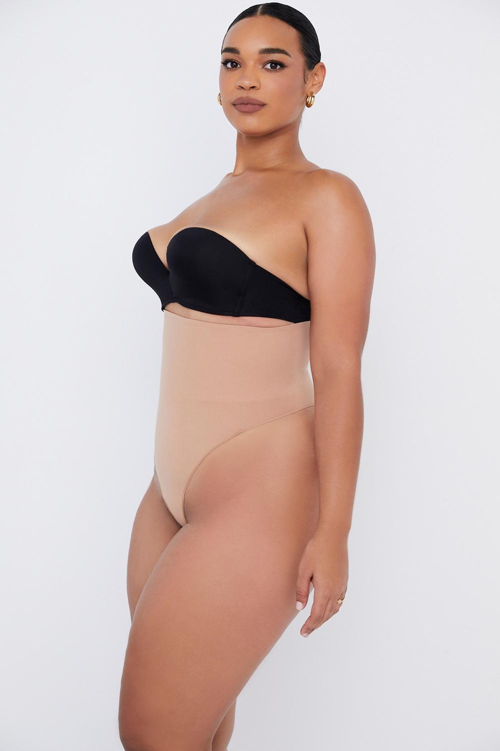 Sculpting High Waist Thong Cafe Au Lait Product Image
