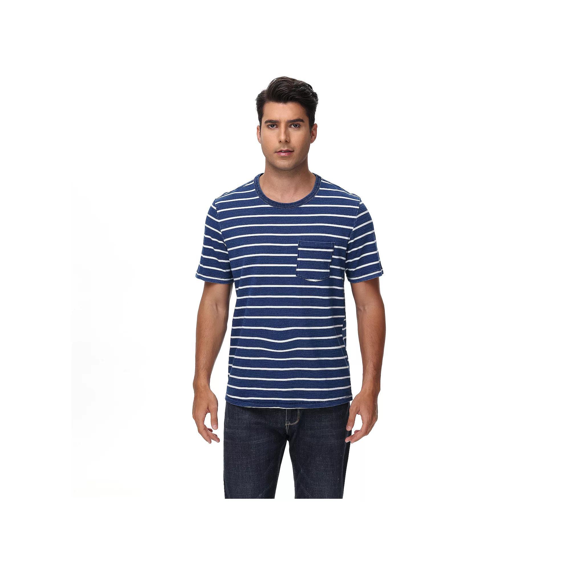 Men's Thomas Sterling Striped Short Sleeve Knit Tee, Size: Small, Mariner Stripe Product Image