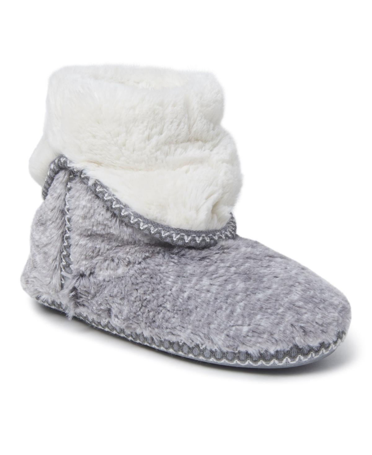 Dearfoams Faux Fur Fold-Down Women's Slippers, Size: Medium, Brown Product Image