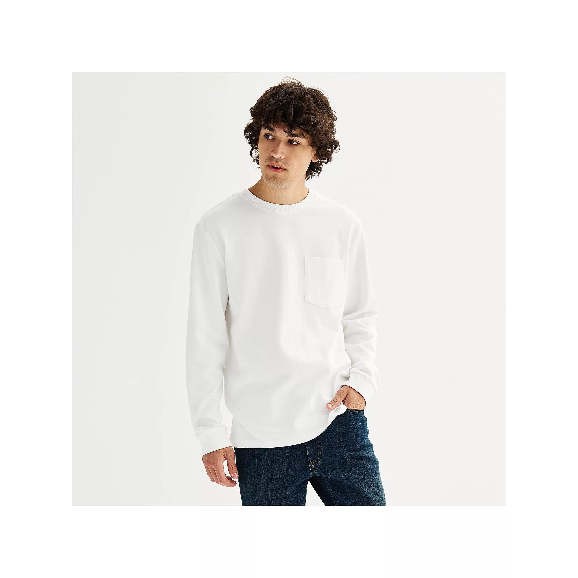 Men's Sonoma Goods For Life® Heavyweight Long Sleeve T-Shirt, Size: Large, Gray Product Image
