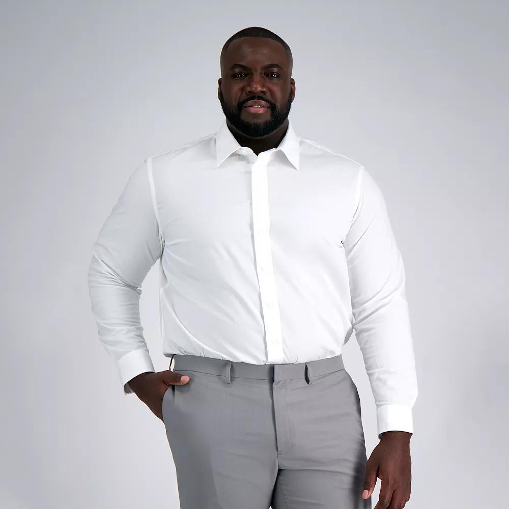 Big & Tall Haggar Premium Comfort Wrinkle Resistant Dress Shirt, Men's, Size: 18.5 35/6T, White Product Image