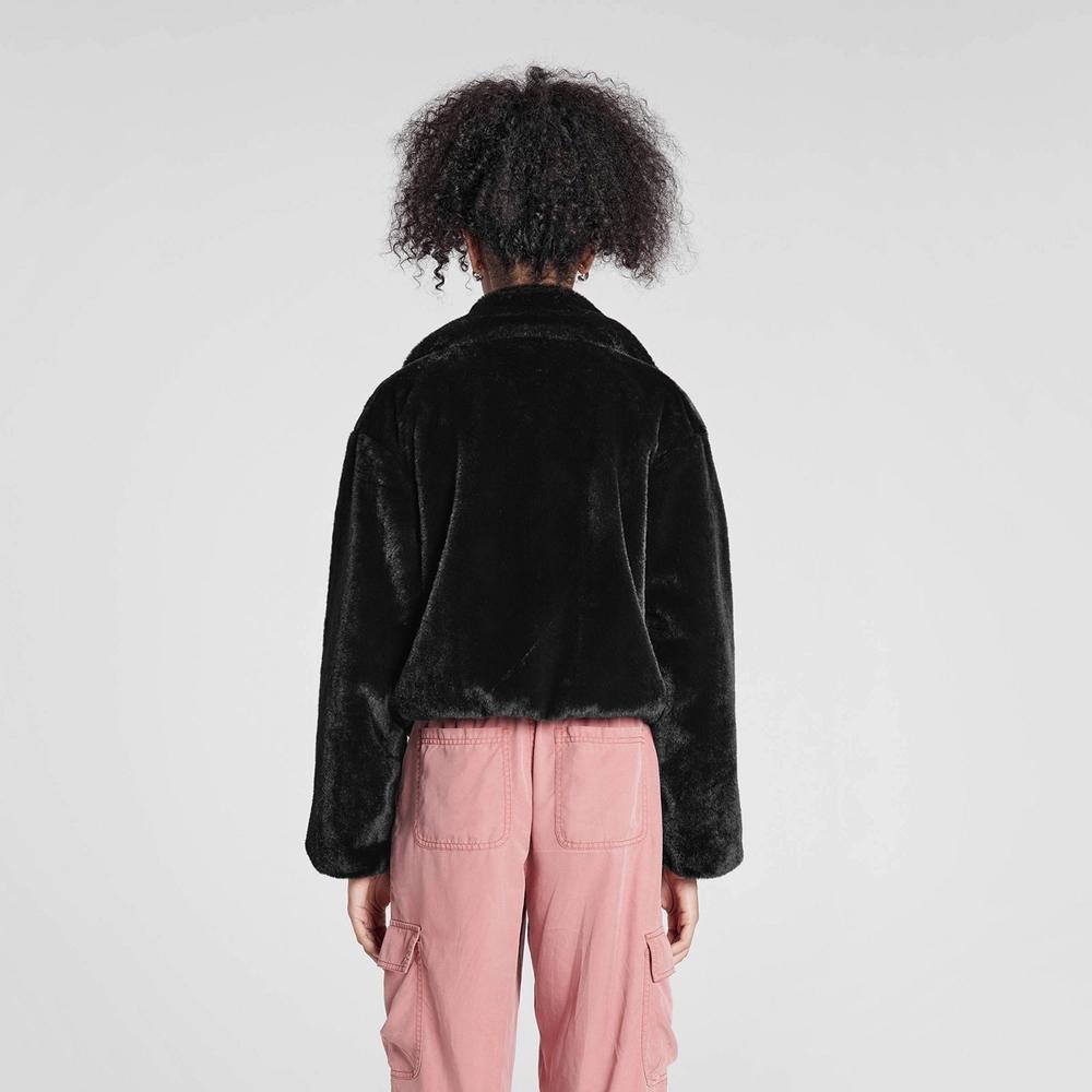 Womens Zip-Front Faux Fur Jacket - Wild Fable L Product Image