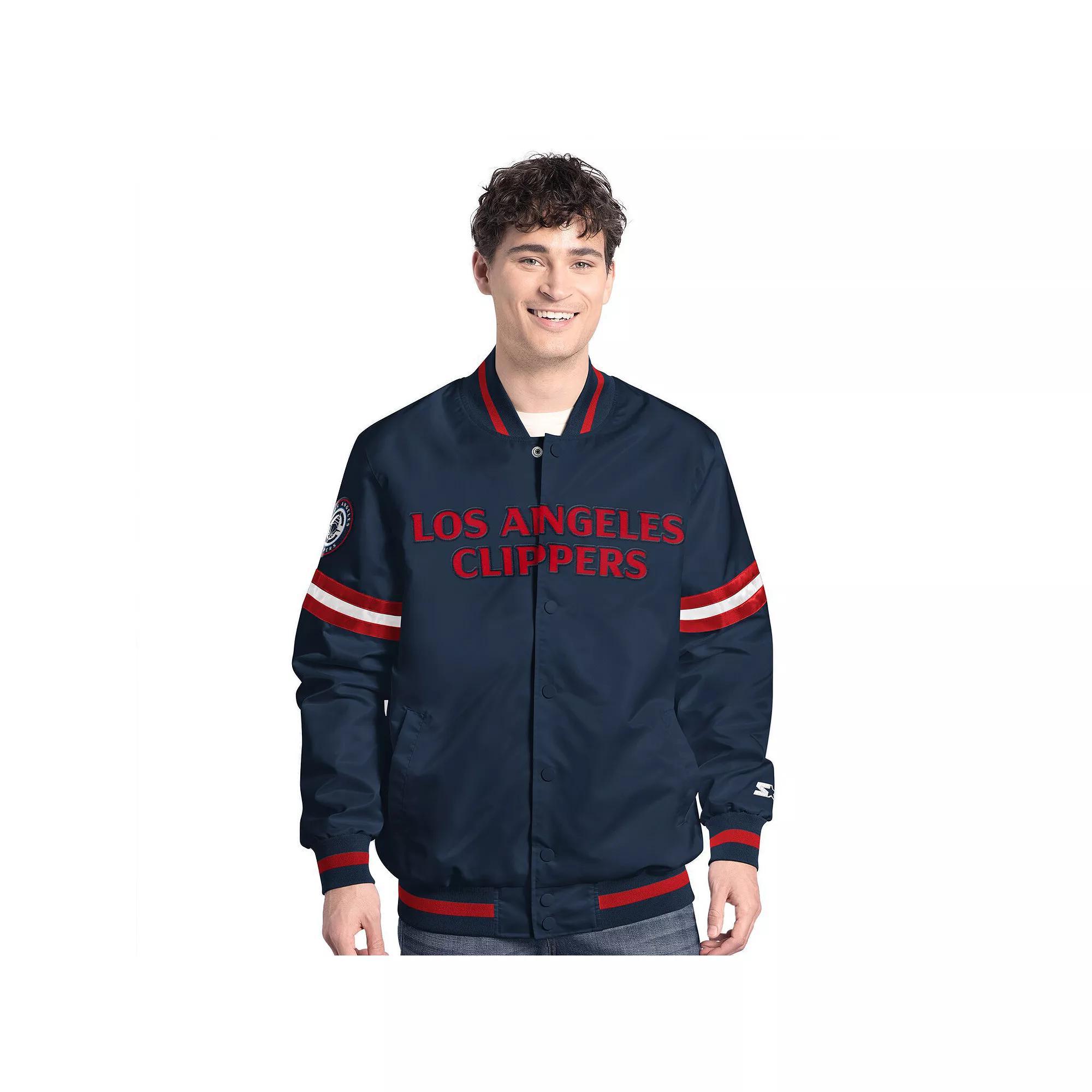 Men's Starter  Black Boston Celtics Scout Varsity Full-Snap Jacket, Size: Small Product Image