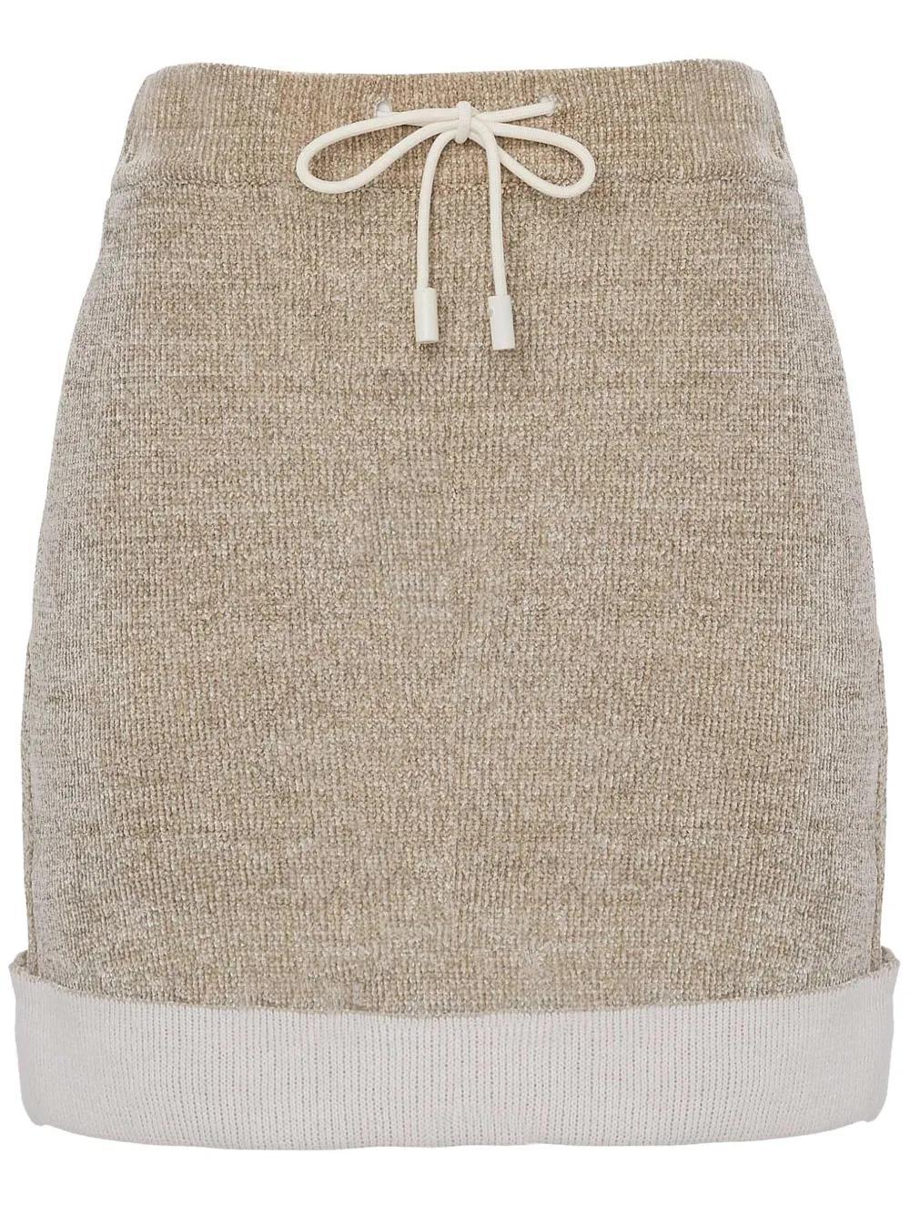JW ANDERSON Wool-blend Chenille Mini Skirt In Grey Product Image