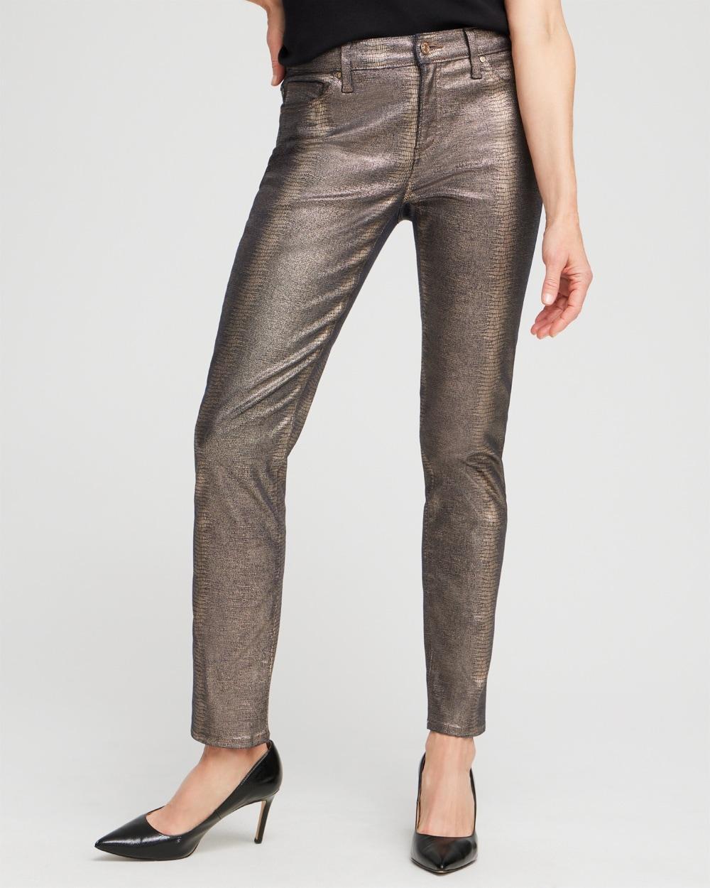 Girlfriend Coated Ankle Jeans Product Image