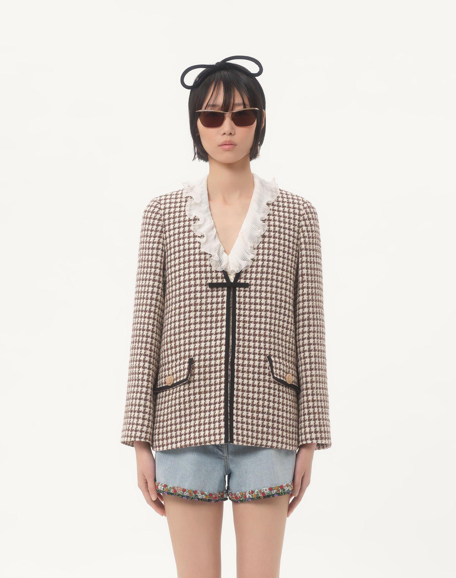 Light Tweed Pied De Poule Jacket Product Image