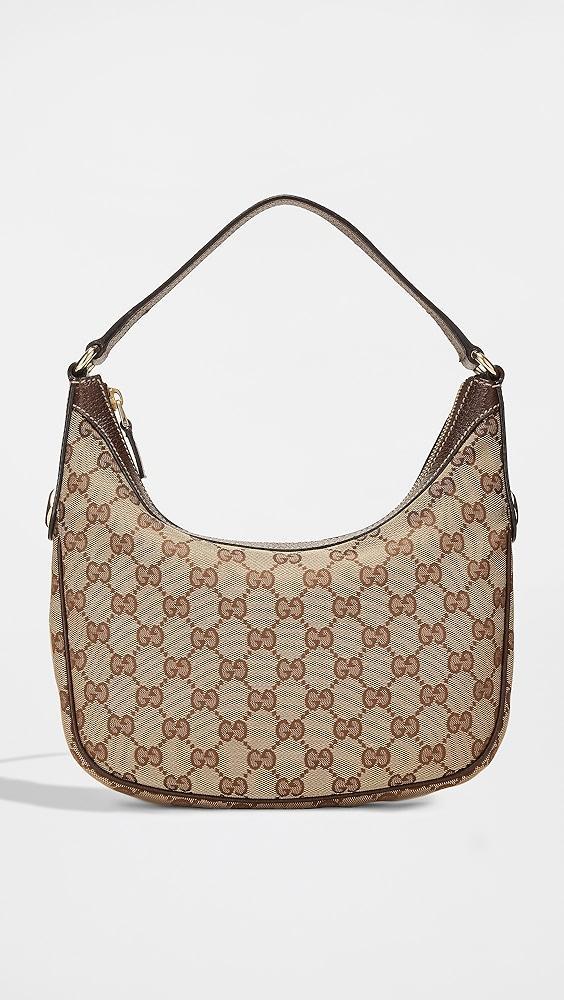 What Goes Around Comes Around Gucci Brown Canvas Charmy Small Hobo Bag | Shopbop Product Image