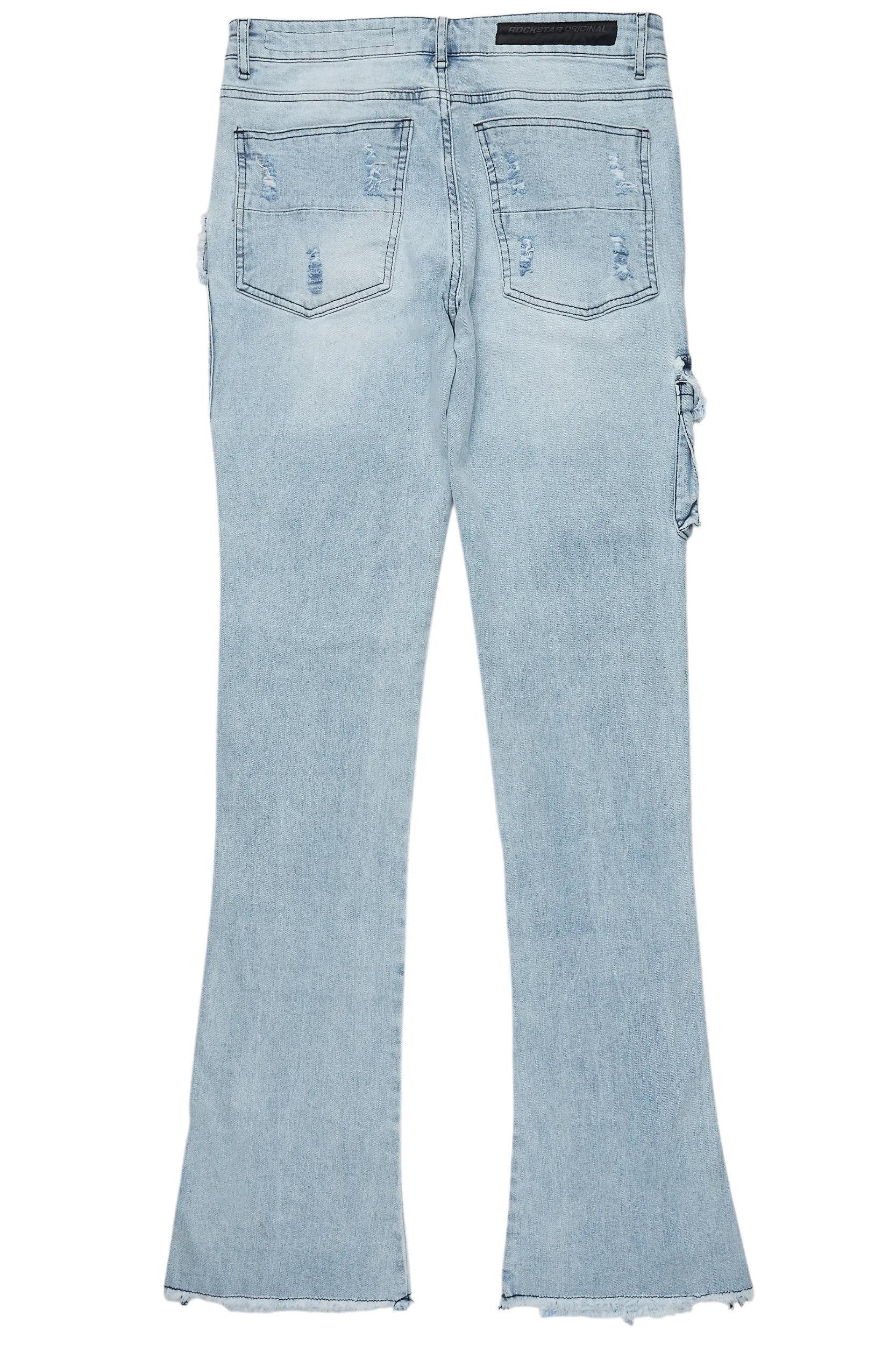 Orien Blue Painter Stacked Flare Jean Male Product Image