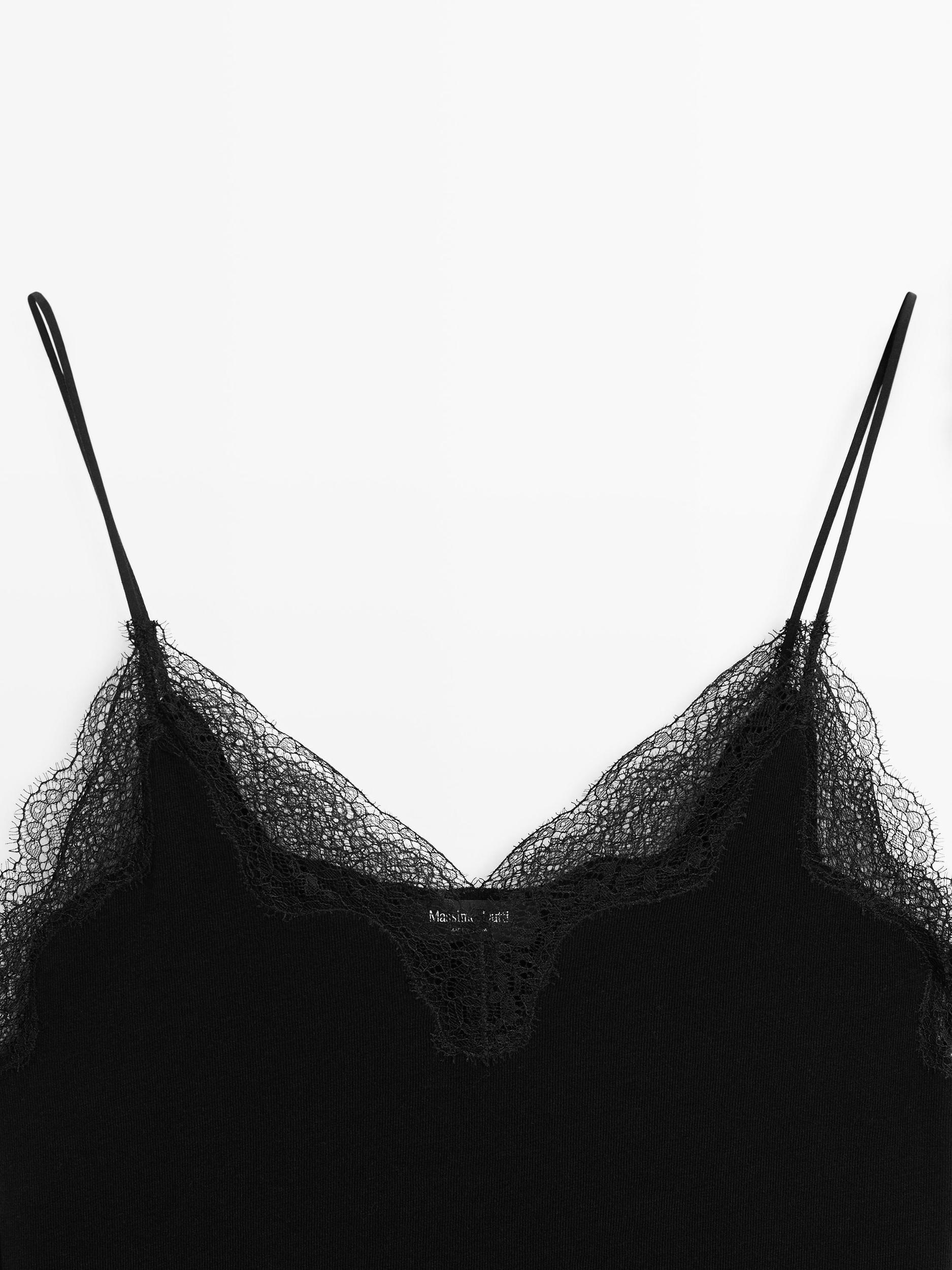 Camisole top with lace detail Product Image