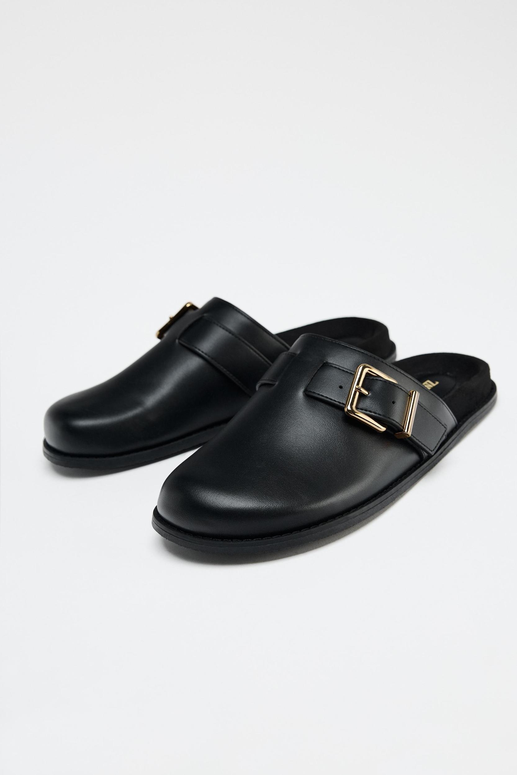 METALLIC BUCKLE CLOGS Product Image