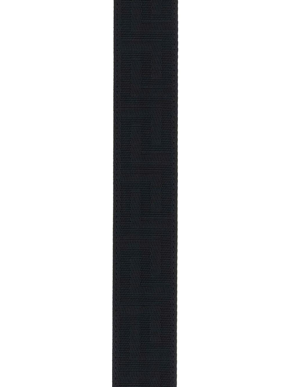 VERSACE Adjustable Fabric Medusa Belt With Gold-tone Buckle In Black Product Image