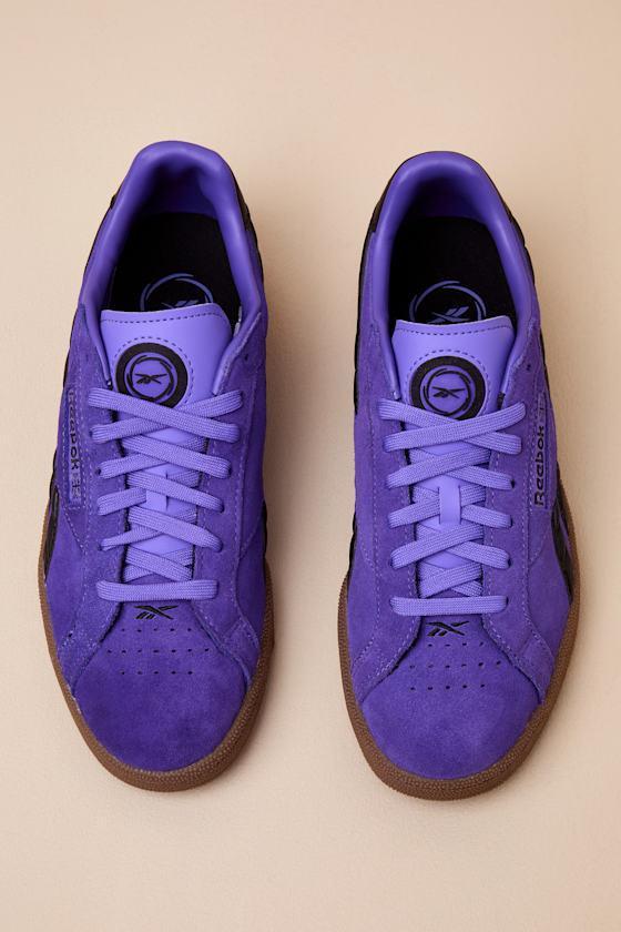 Club C Grounds UK Royal Purple Suede Leather Sneakers Product Image
