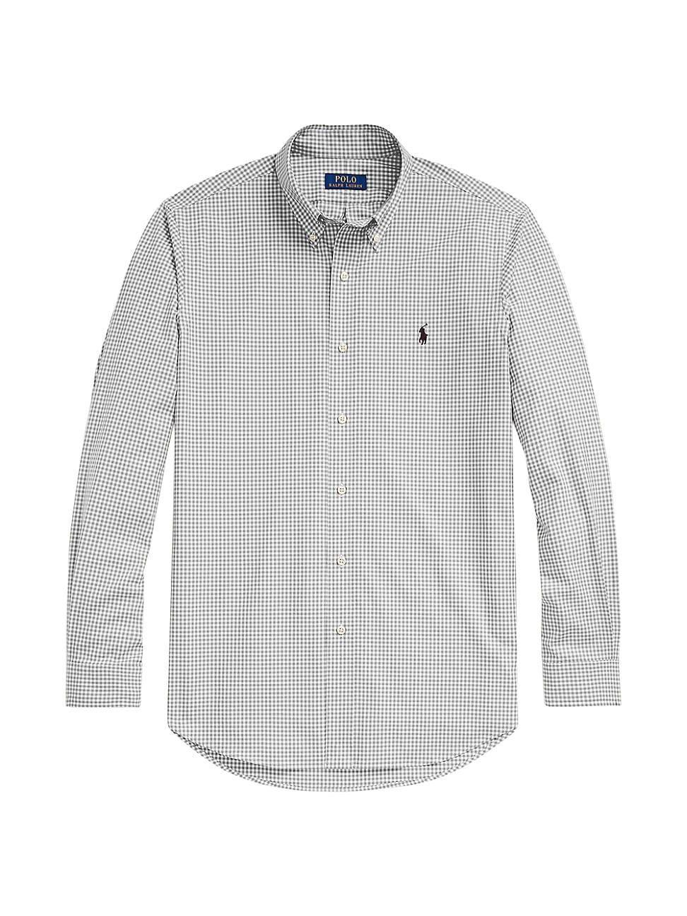 Polo Ralph Lauren Cotton Stretch Poplin Gingham Check Slim Fit Button Down Shirt Product Image