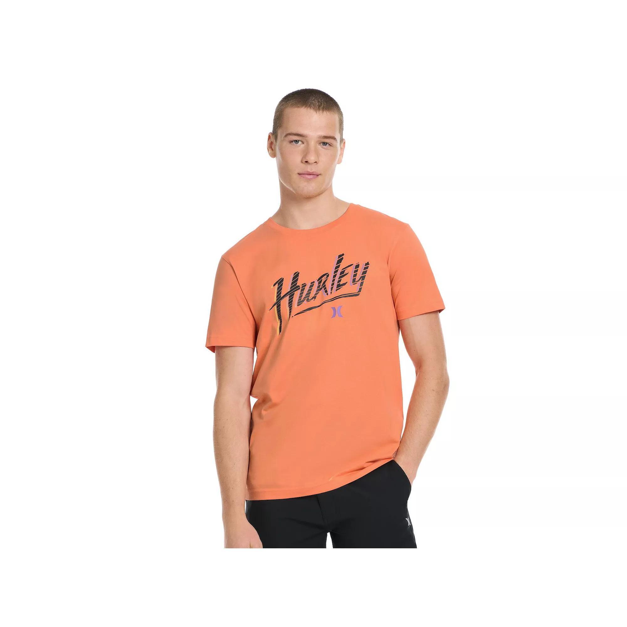 Men's Hurley Super Speed Short Sleeve Graphic Tee, Size: XXL, Orange Cream Product Image