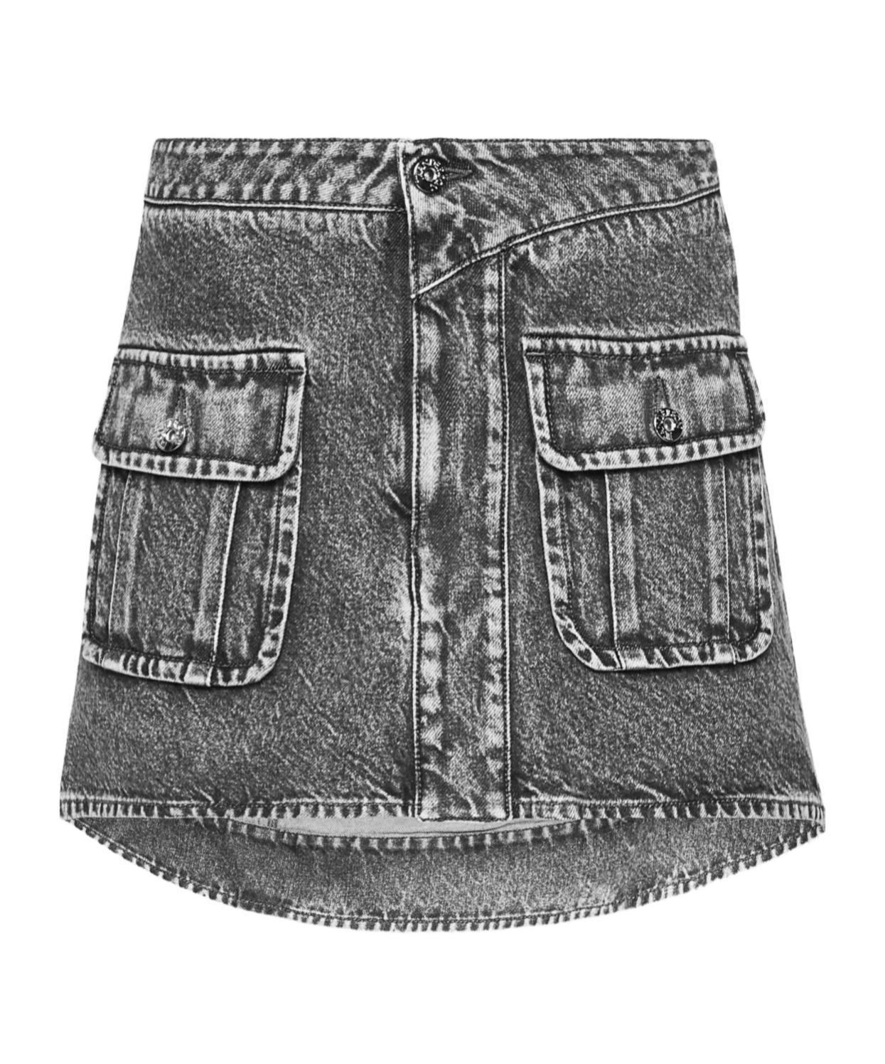 JW ANDERSON Patch Pocket Denim Mini Skirt In Grey Product Image