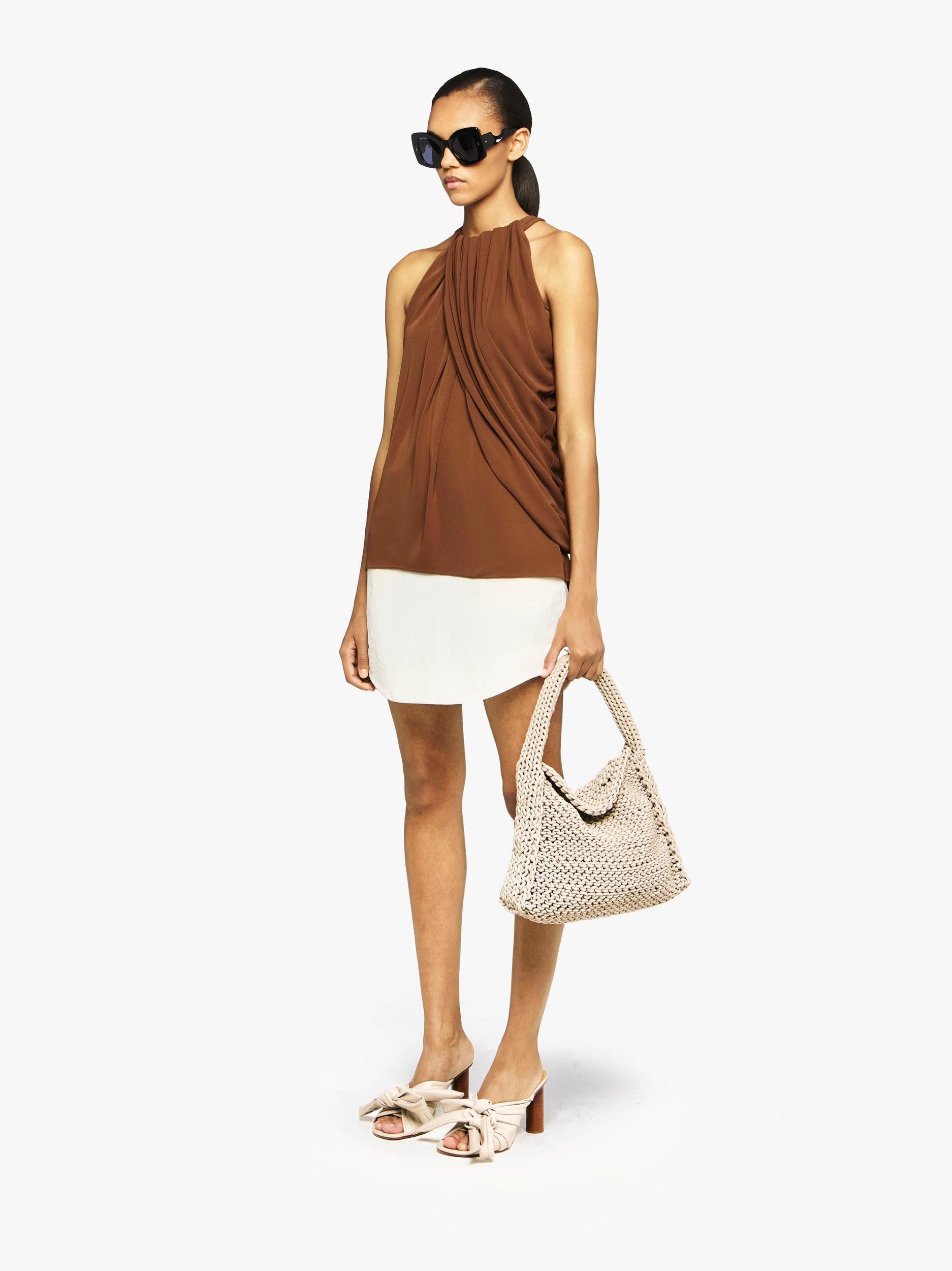 TWISTED DRAPE HALTER TOP Product Image