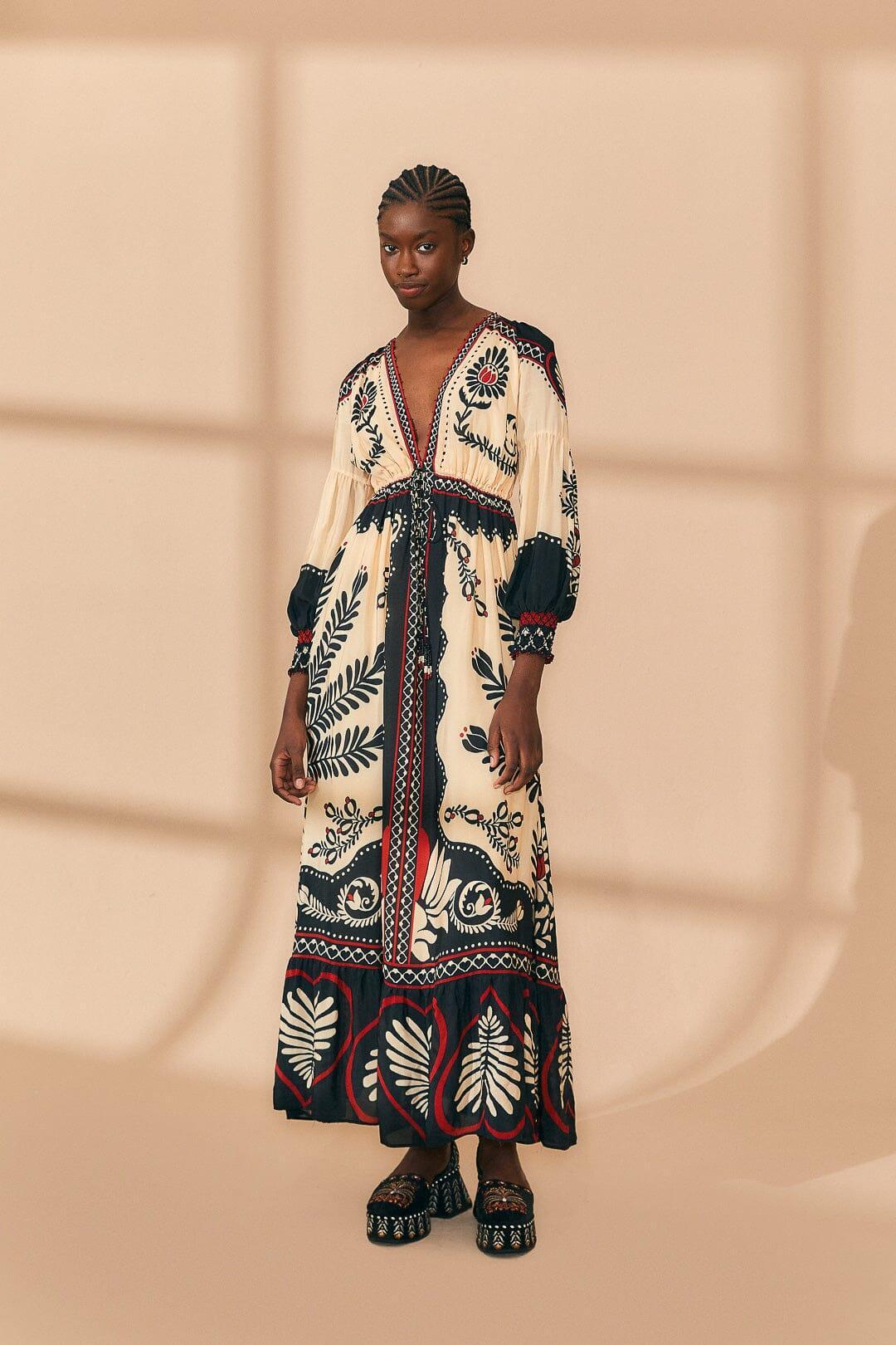 Womens Passion Scarf Floral Maxi Dress Product Image