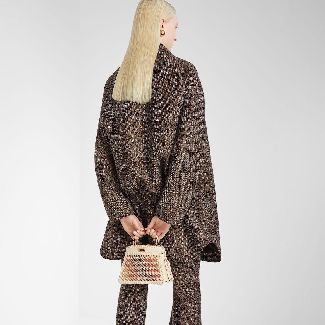 Peekaboo ISeeU PetiteMulticolor woven leather and suede bag Product Image