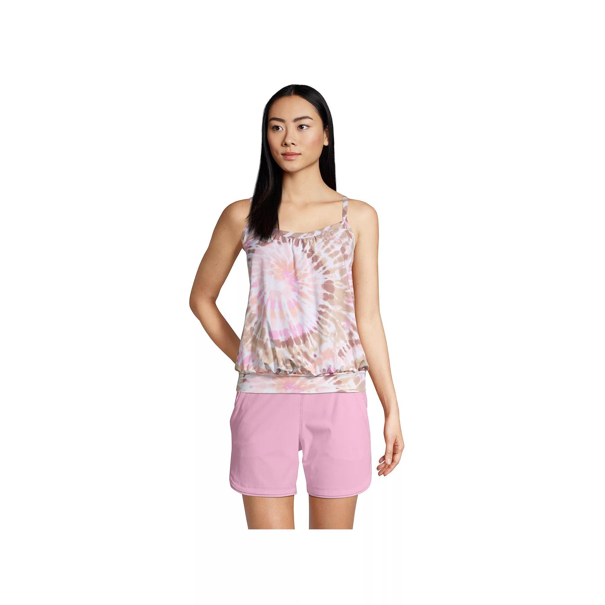 Womens Lands End UPF 50 Blouson Tankini Swimsuit Top Product Image