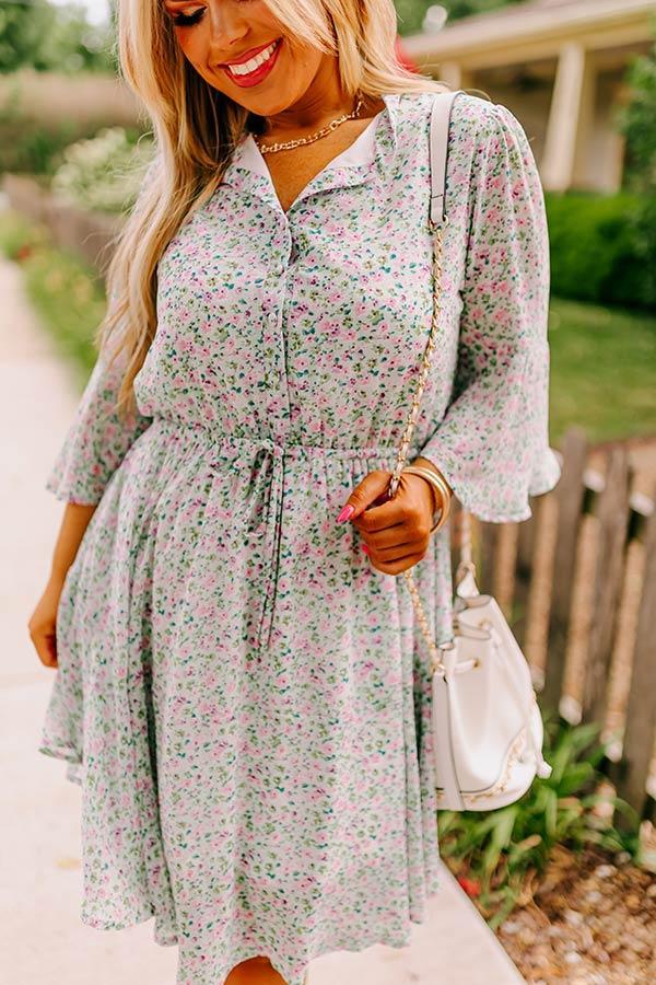 Headed Down Memory Lane Dress In Mint Curves Product Image
