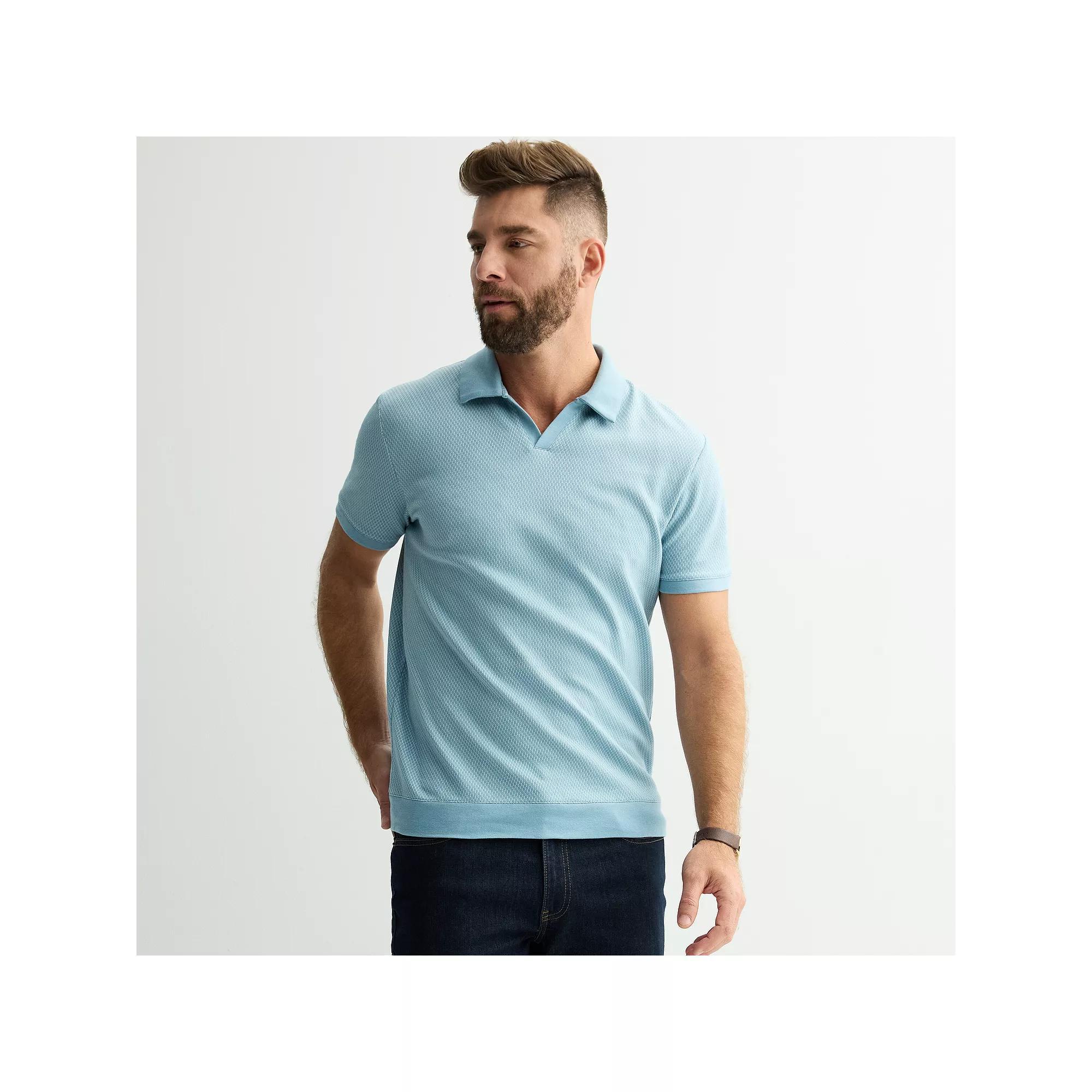 Men's Apt. 9® Johnny Collar Polo, Size: XXL, Blue Geo Product Image