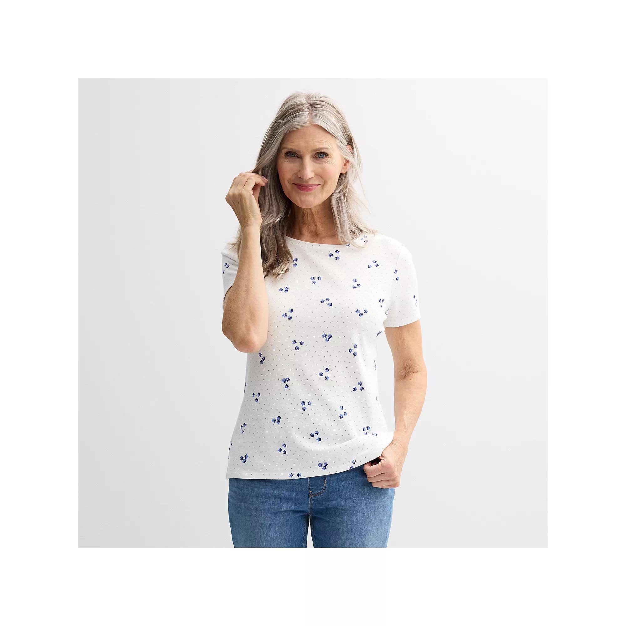 Womens Croft & Barrow Essential Crewneck Tee Product Image