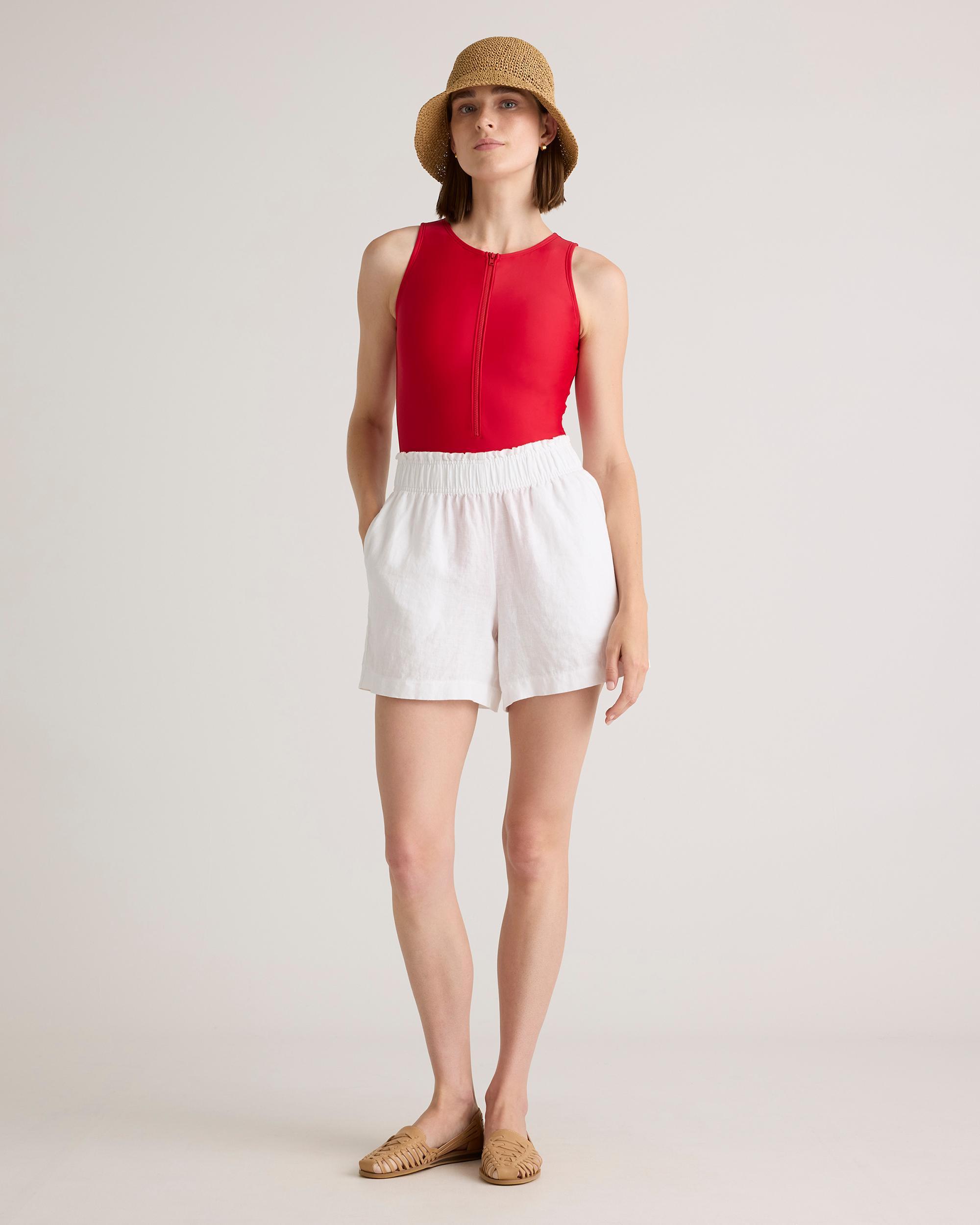 Quince | Women's Italian Zip-Front One-Piece Swimsuit Size XL, 78% Recycled Polyamide, 22% Spandex Product Image