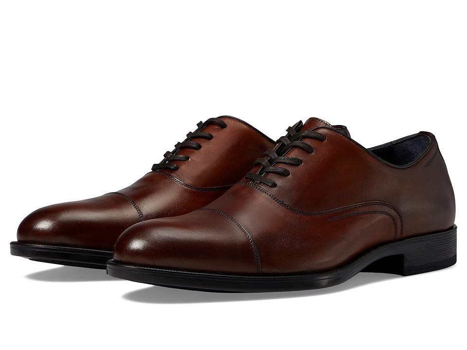 Johnston  Murphy Collection Mens Flynch Hand-Stained Leather Cap Toe Lace Up Oxfords Product Image