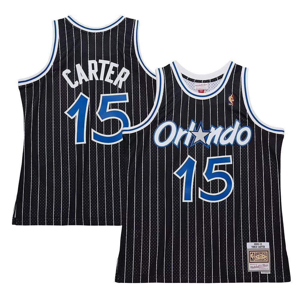 Men's Mitchell & Ness Vince Carter Black Orlando Magic 2009/10 Hardwood Classics Swingman Jersey, Size: Small, Mag Black Product Image