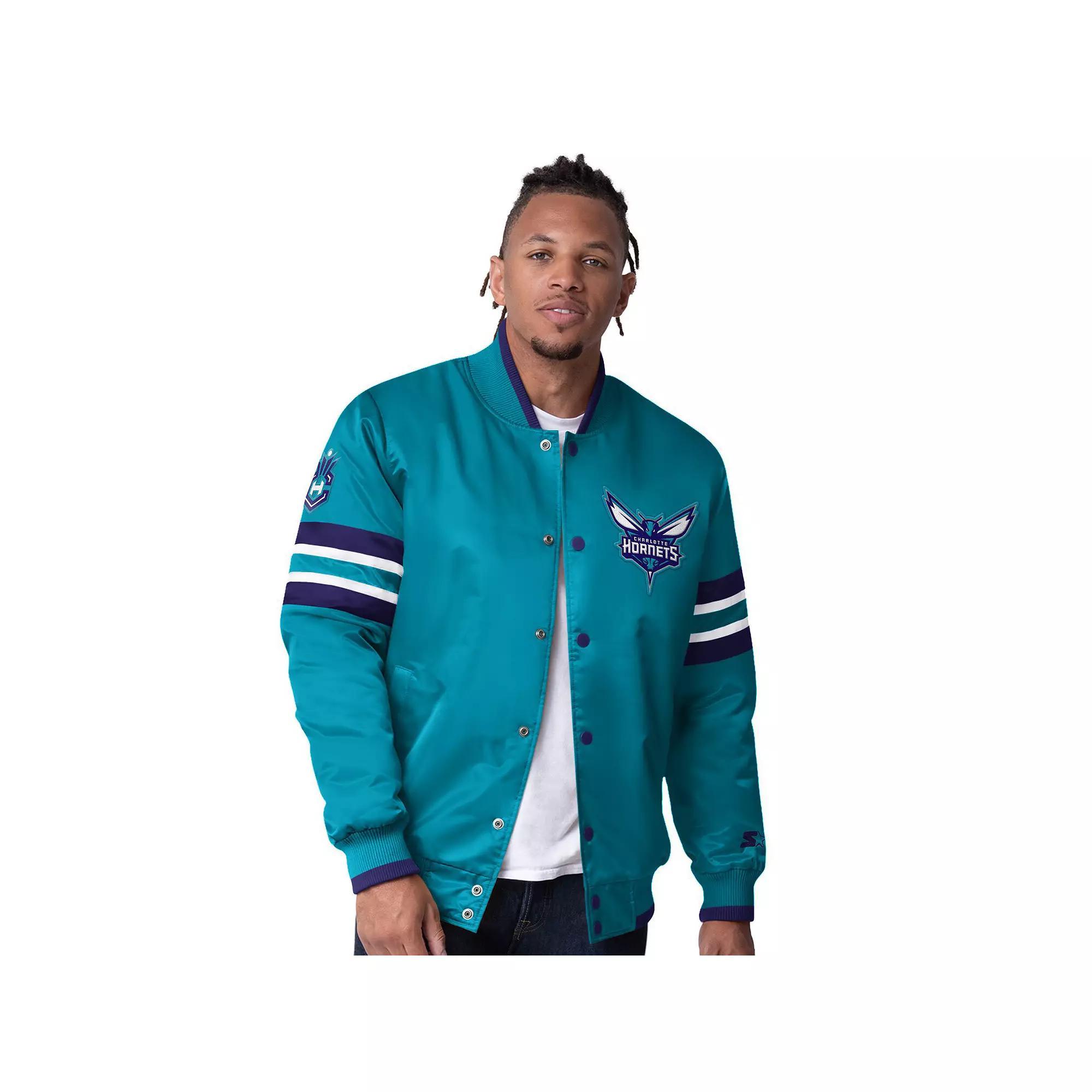 Men's Starter Green Minnesota Wild Scout I Full-Snap Varsity Jacket, Size: Small Product Image