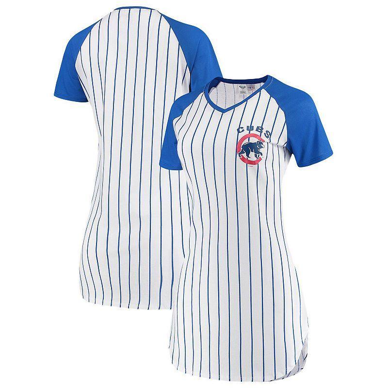 Womens Concepts Sport Chicago Cubs Vigor Pinstripe Nightshirt Product Image