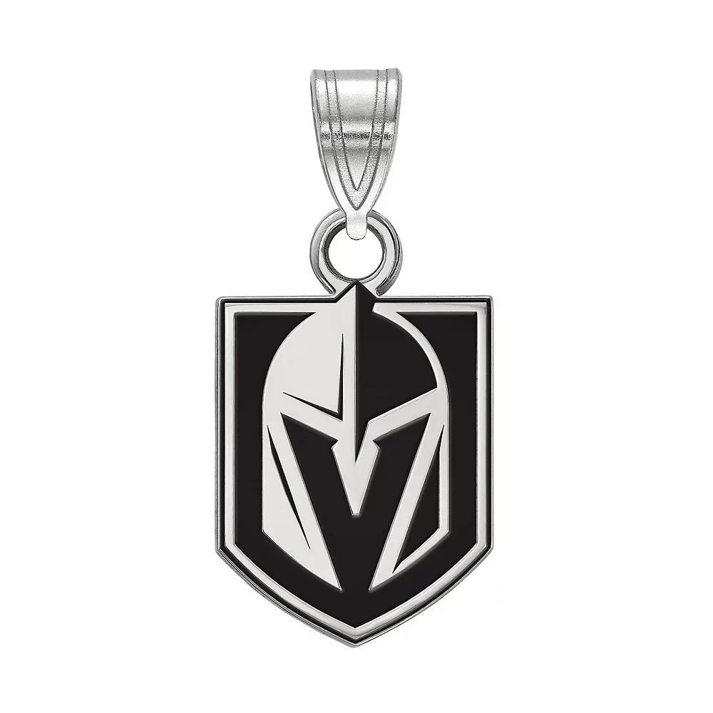 LogoArt Sterling Silver Las Vegas Golden Knights Small Enamel Pendant, Womens Product Image