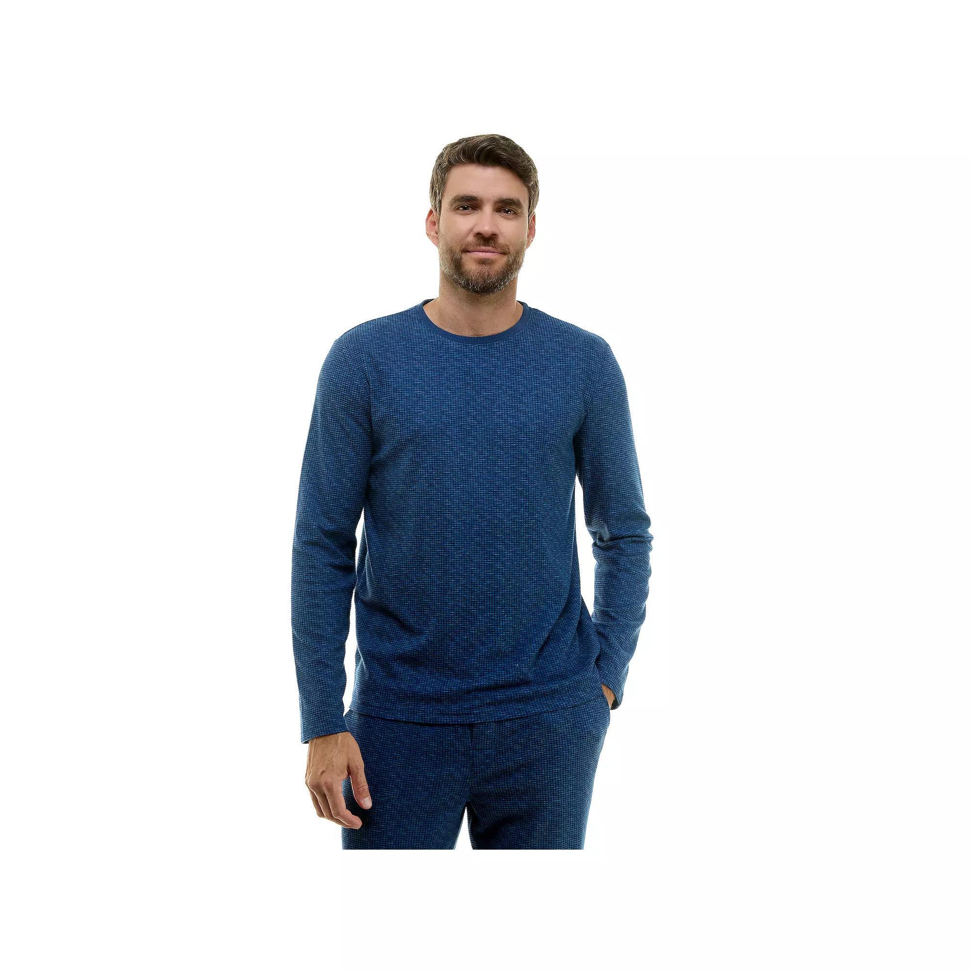 Men's Sonoma Goods For Life® Supersoft Waffle Weave Long Sleeve Pajama Top, Size: Large, Dark Grey Product Image
