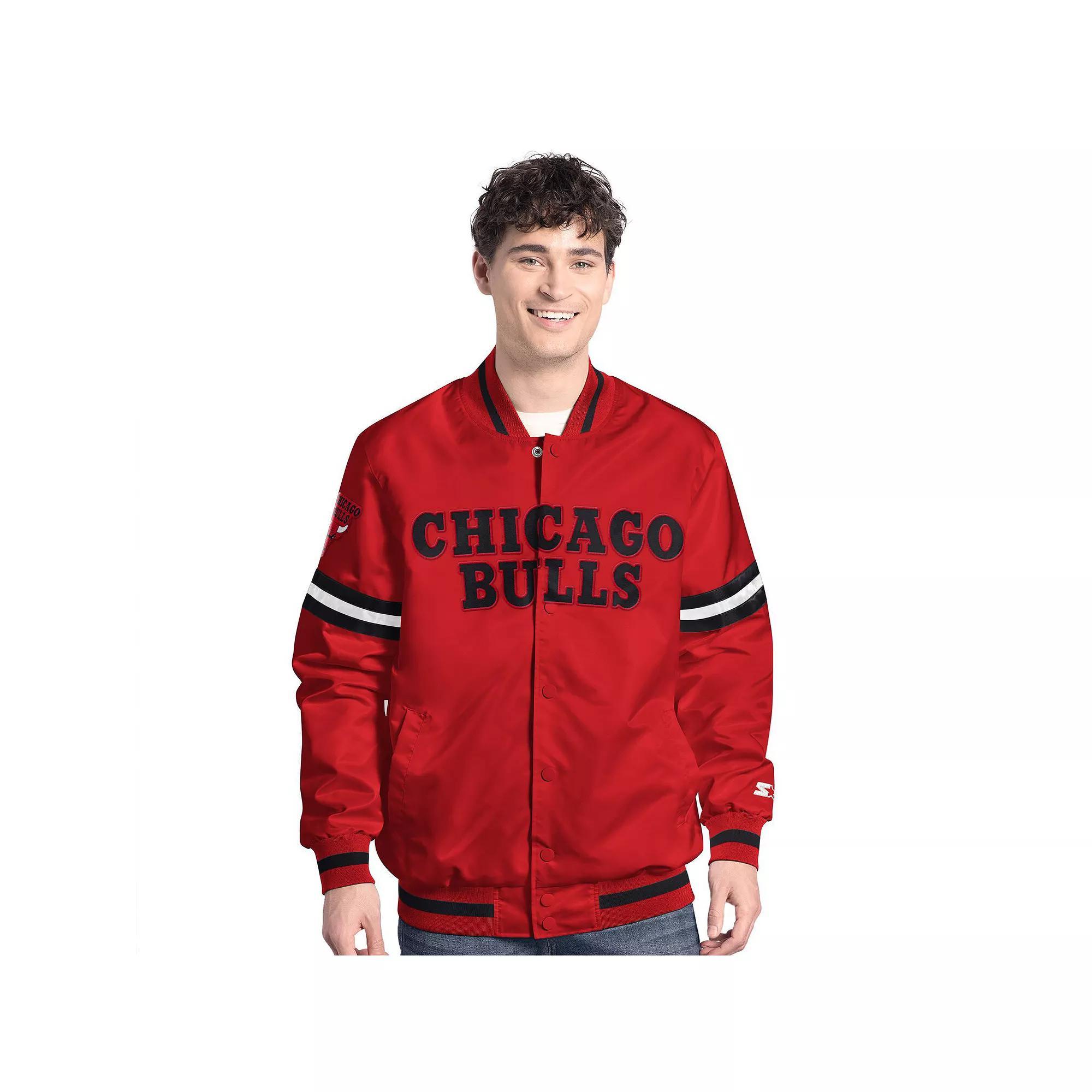 Men's Starter  Red Arizona Diamondbacks Scout Full-Snap Varsity Jacket, Size: 2XL Product Image