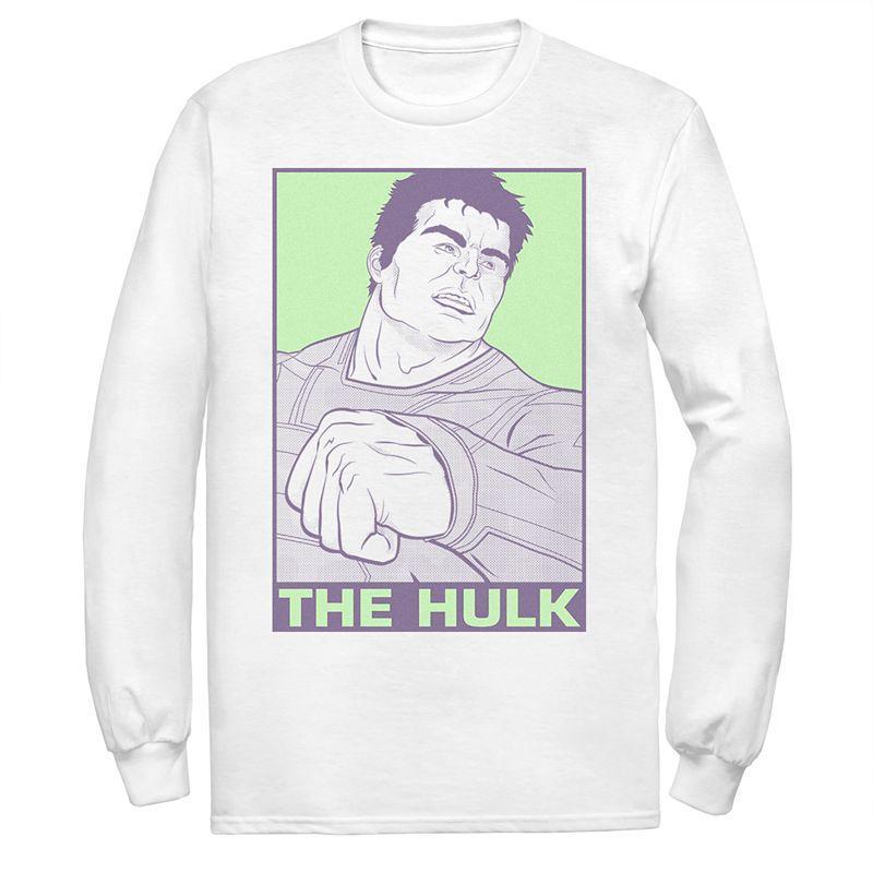 Men's Marvel Avengers Endgame Pop Art Hulk Tee, Size: Small, White Product Image